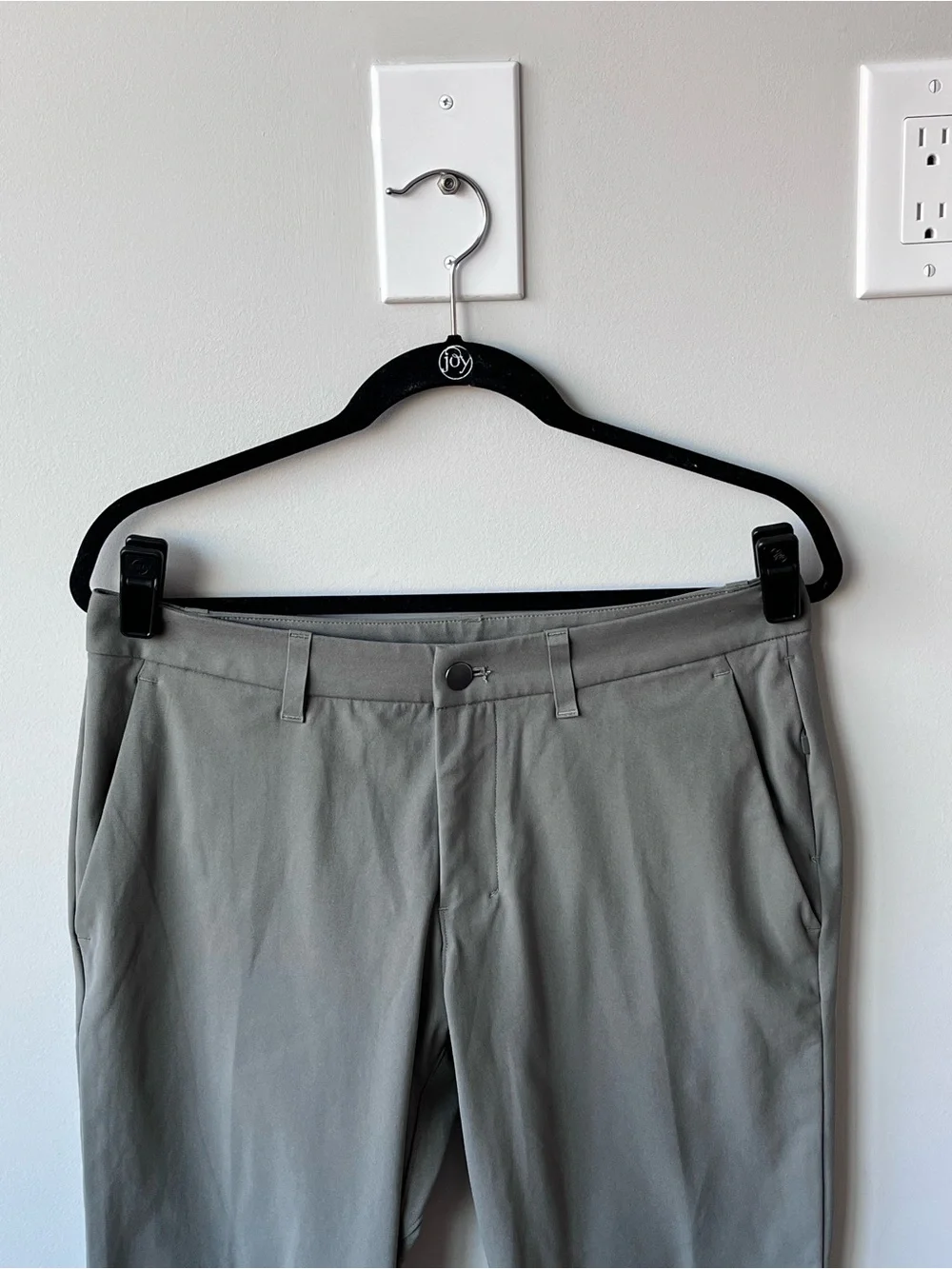 Lululemon ABC Slim-Fit Stretch Trouser Pants 31x27” Warpstreme Men’s Grey Sage
